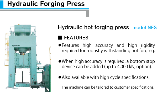Hydraulic hot forging press