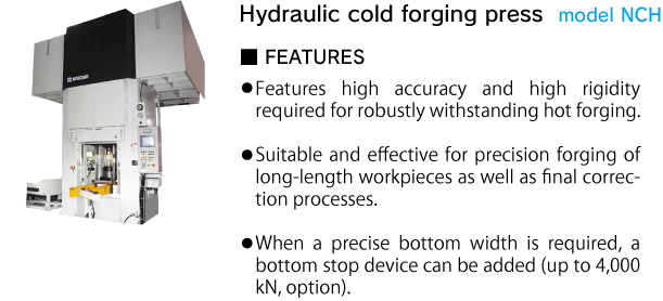 Hydraulic cold forging press