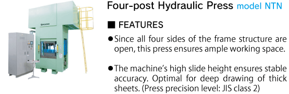 Four-post hydraulic press